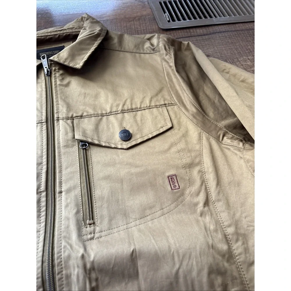 Brothers Sons Badlands Concealed Carry Jacket Mens XL Tan Khaki Tactical Zip NEW